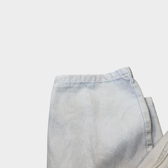 Vintage Levi’s 550 Made in USA White Denim Jeans 34x34 Custom Snake Print 90s - Picture 5 of 12